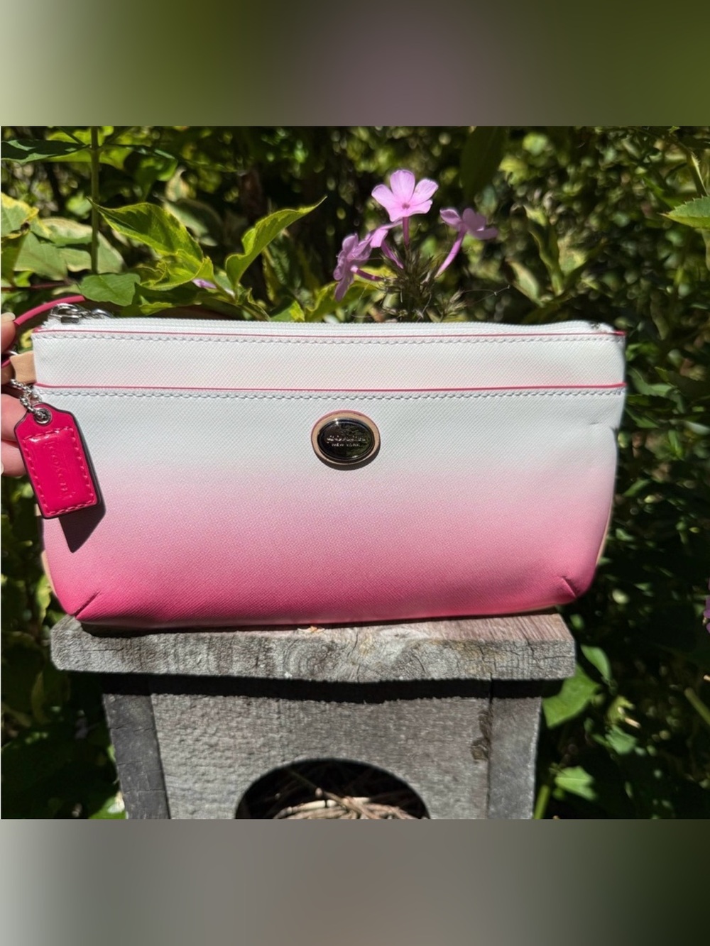 Coach Ombré pink Wristlet